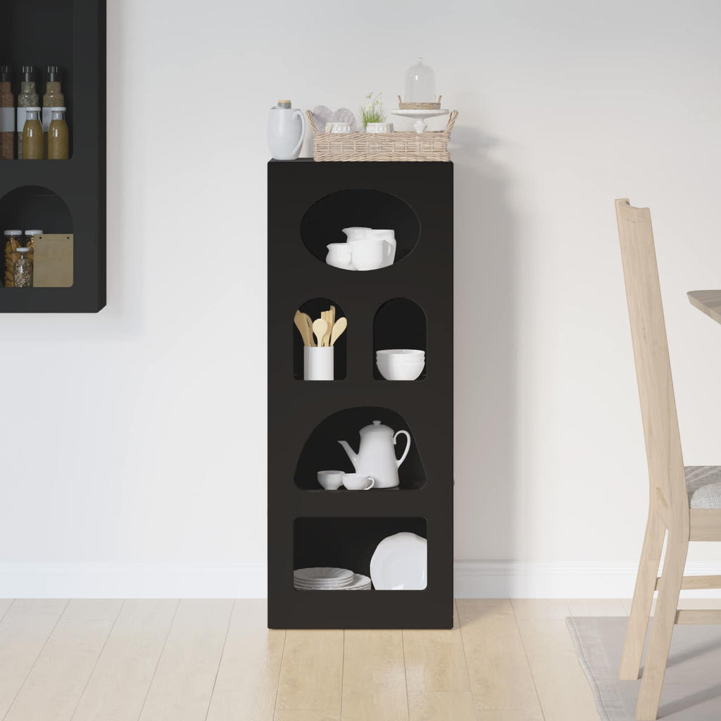 vidaXL Bufet Czarny 40 x 35 x 100,5 cm Materiał drewnopochodny