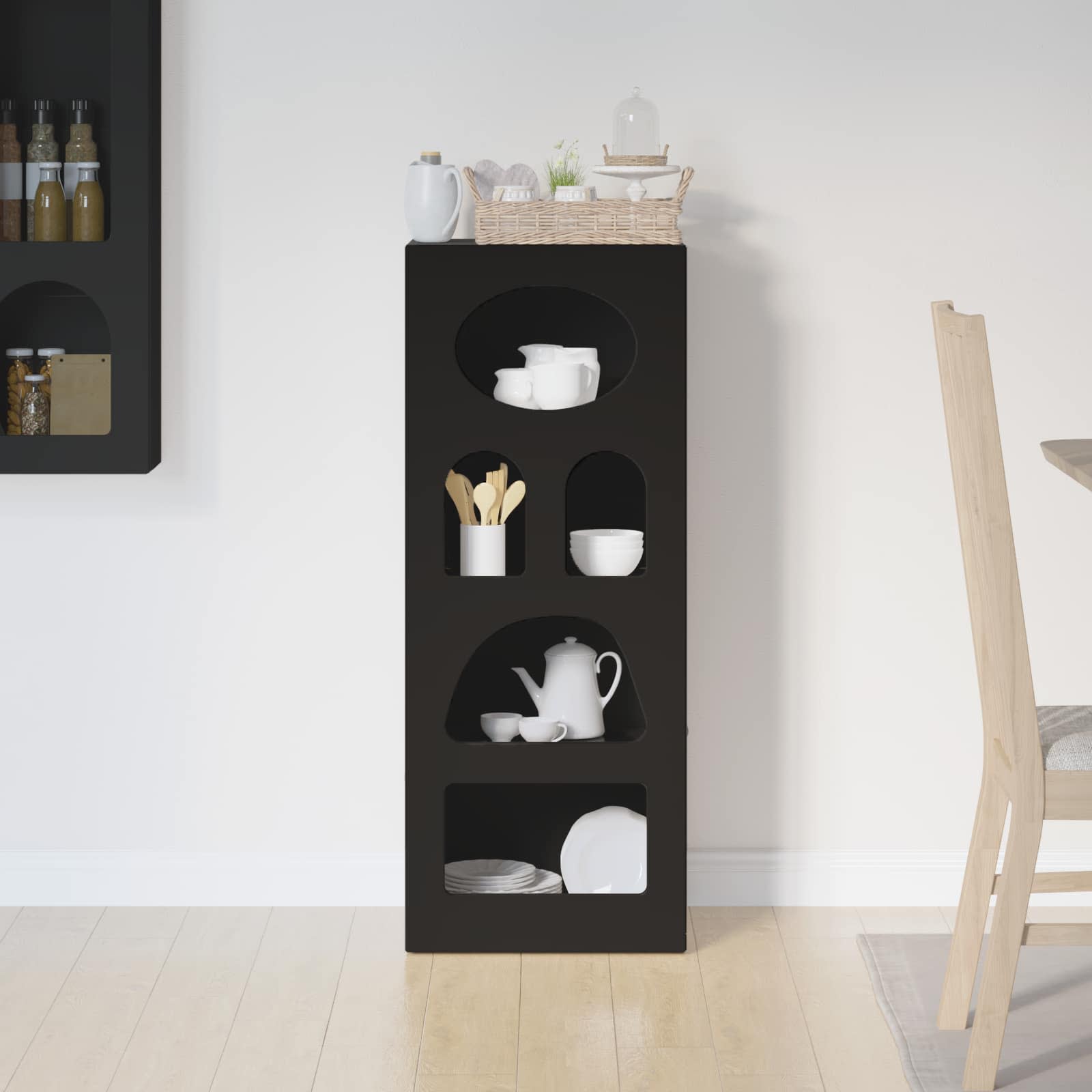 vidaXL Bufet Czarny 40 x 35 x 100,5 cm Materiał drewnopochodny
