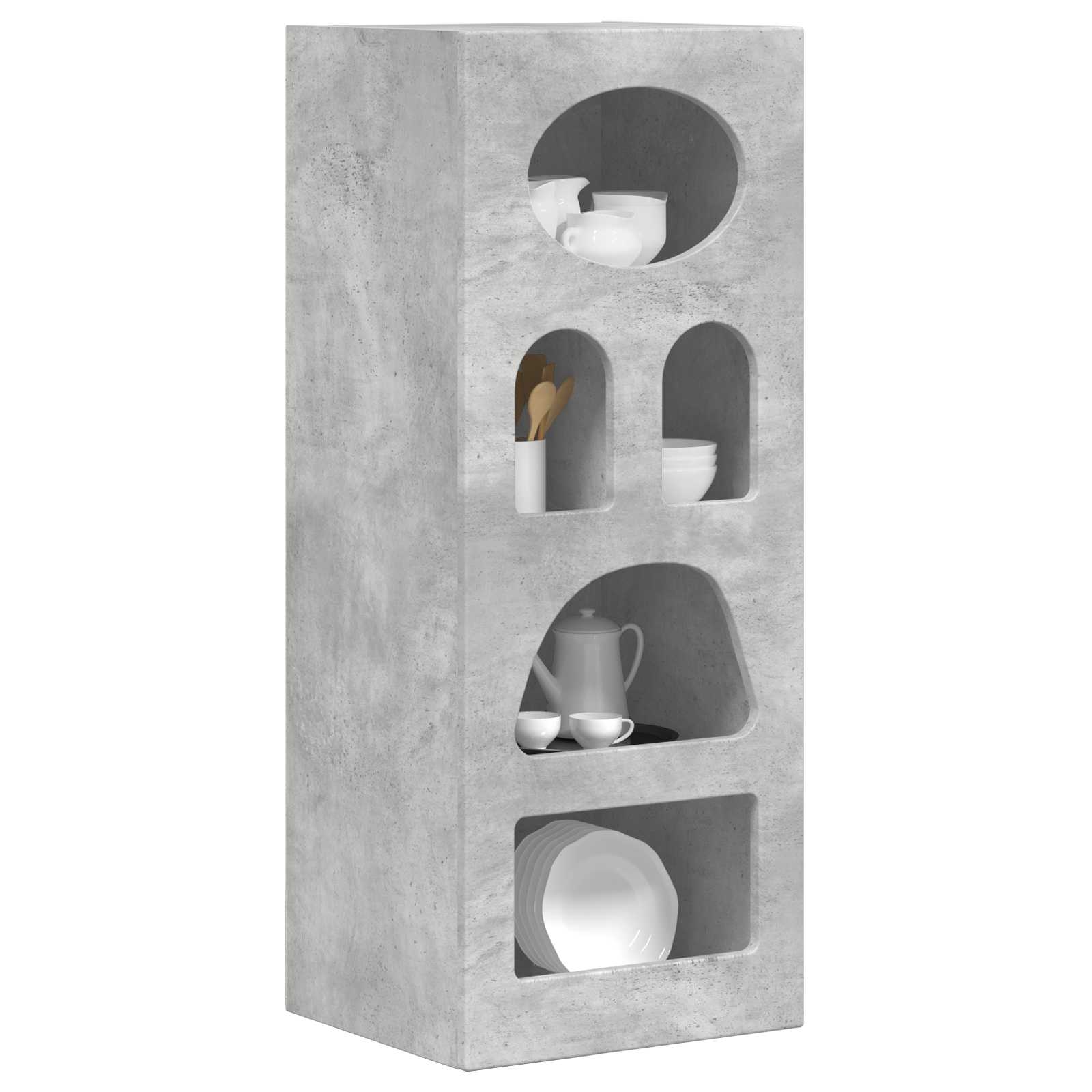 vidaXL Bufet Betonowy szary 40 x 35 x 100,5 cm Materiał drewnopochodny