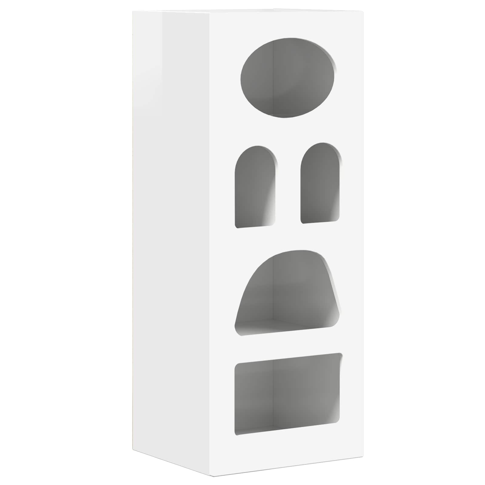vidaXL Bufet Wysoki połysk biały 40 x 35 x 100,5 cm