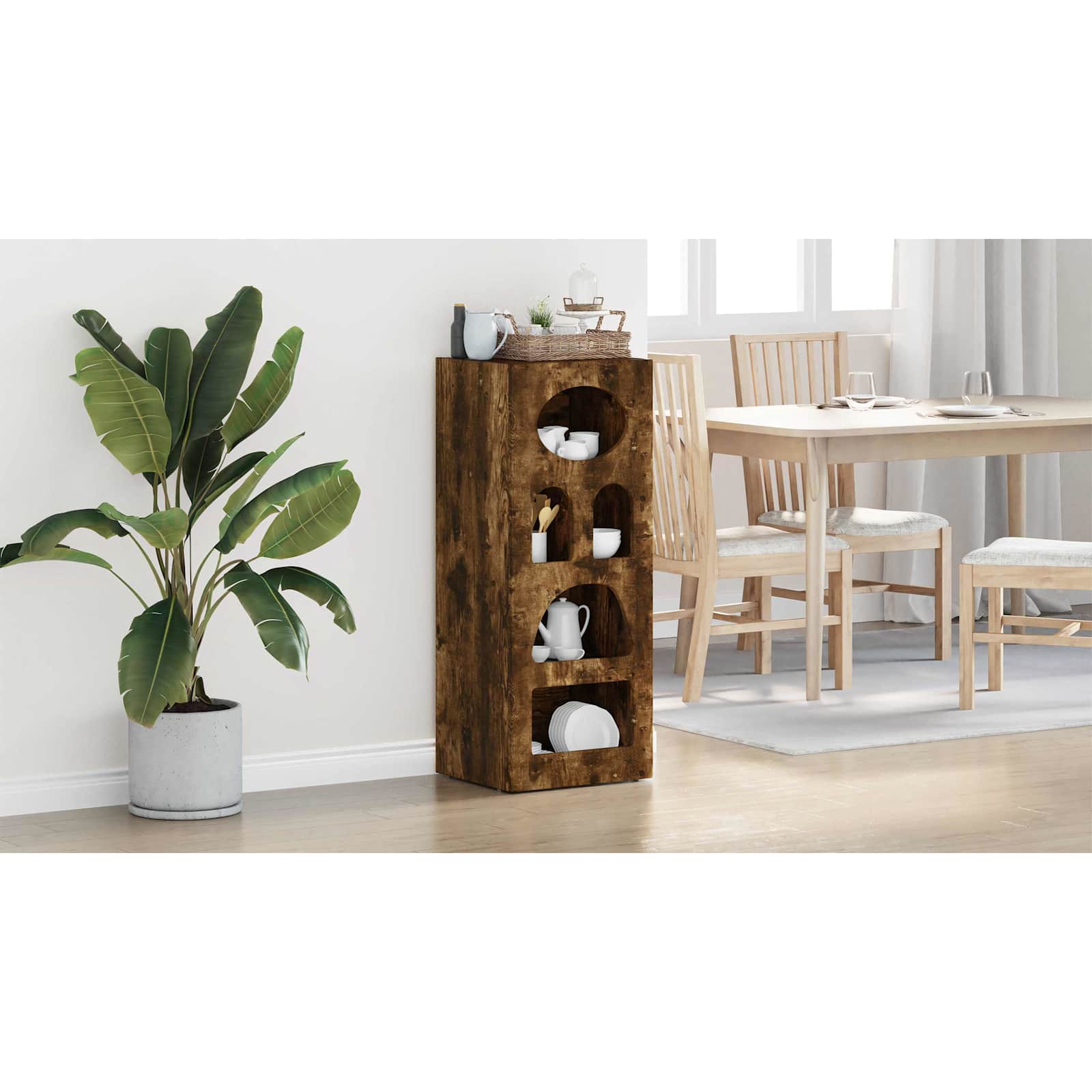 vidaXL Bufet ELST Dąb wędzony 40 x 35 x 100,5 cm Drewno inżynieryjne