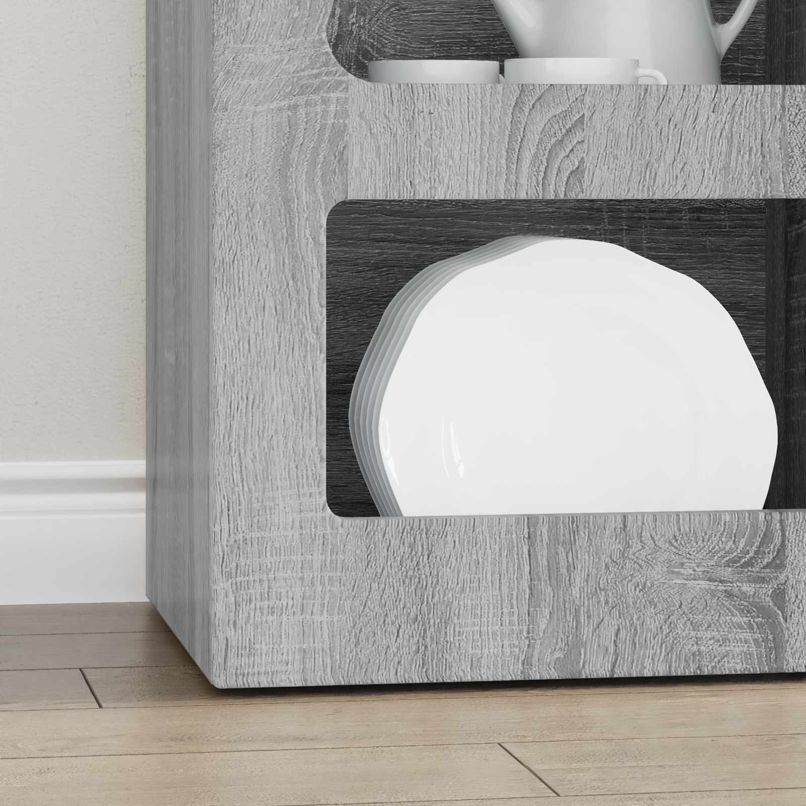 vidaXL Bufet Szary Sonoma 40 x 35 x 100,5 cm Materiał drewnopochodny