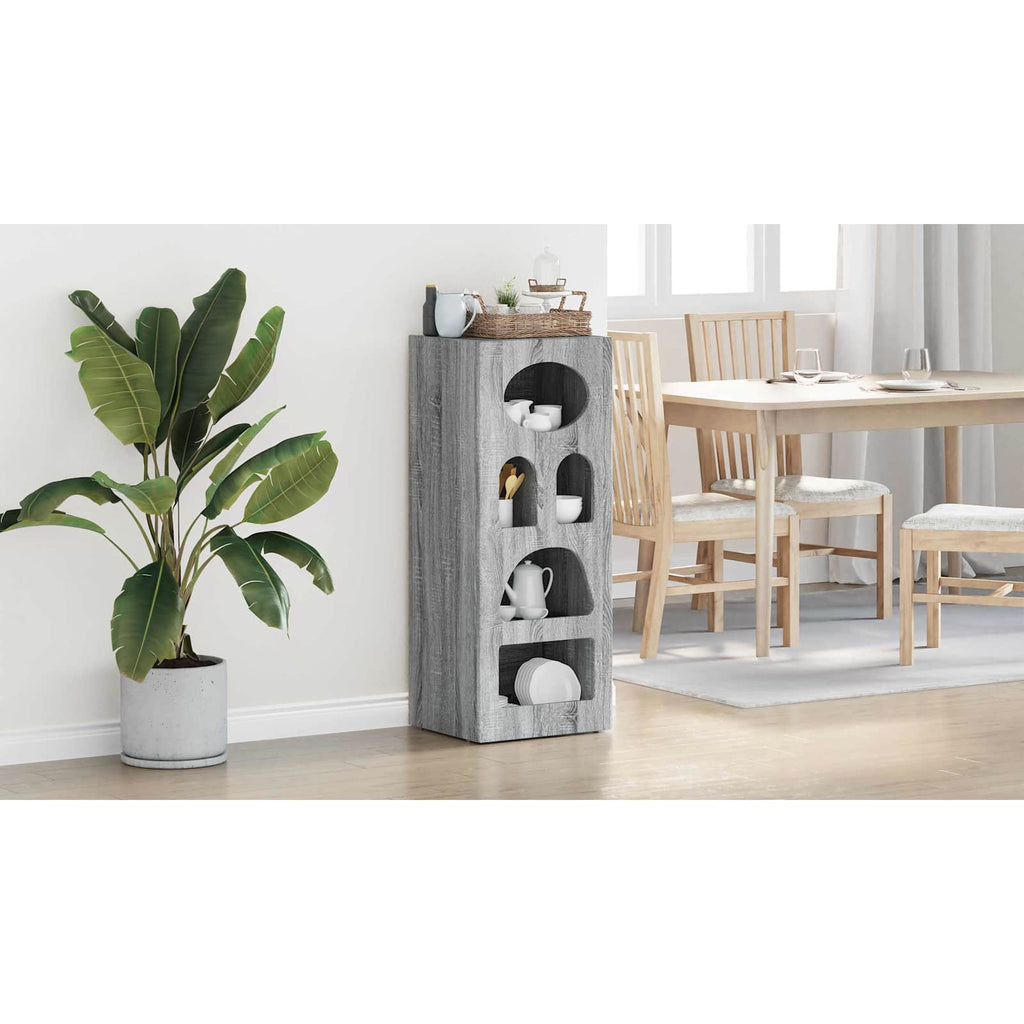 vidaXL Bufet Szary Sonoma 40 x 35 x 100,5 cm Materiał drewnopochodny