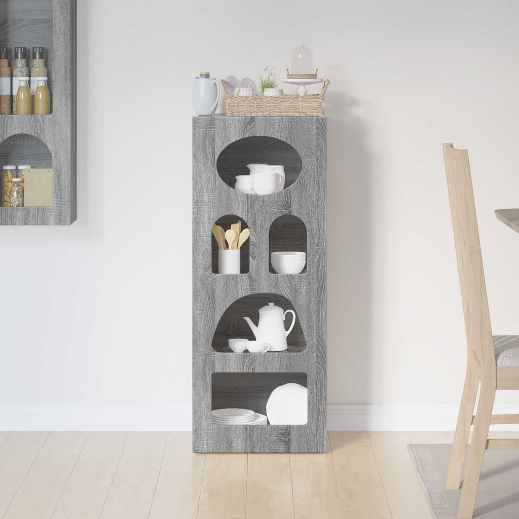 vidaXL Bufet Szary Sonoma 40 x 35 x 100,5 cm Materiał drewnopochodny