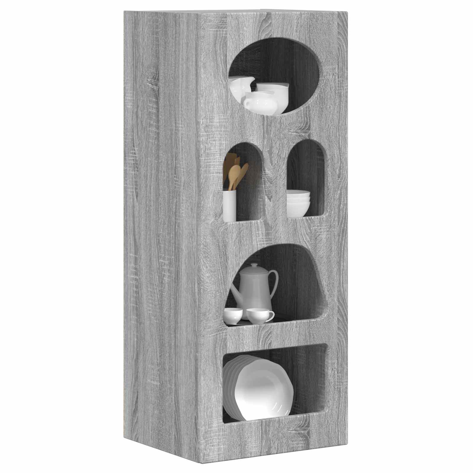 vidaXL Bufet Szary Sonoma 40 x 35 x 100,5 cm Materiał drewnopochodny