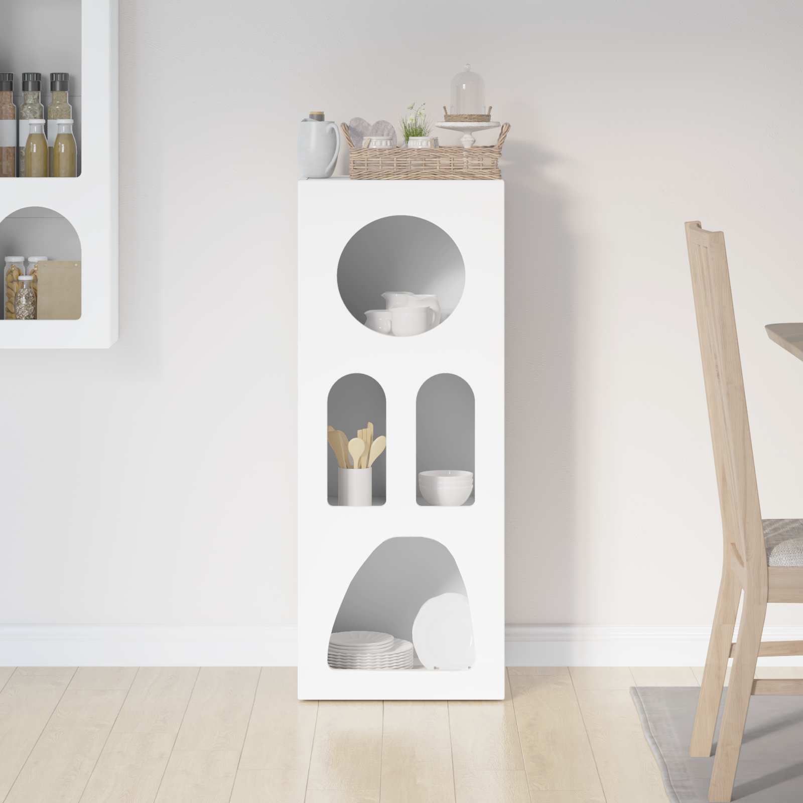 vidaXL Bufet Biały 40 x 35 x 100.5 cm Materiał drewnopochodny