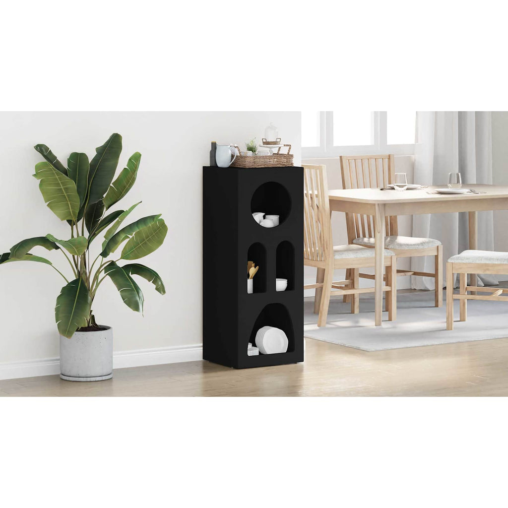 vidaXL Bufet ELST Czarny 40 x 35 x 100.5 cm Drewno inżynieryjne