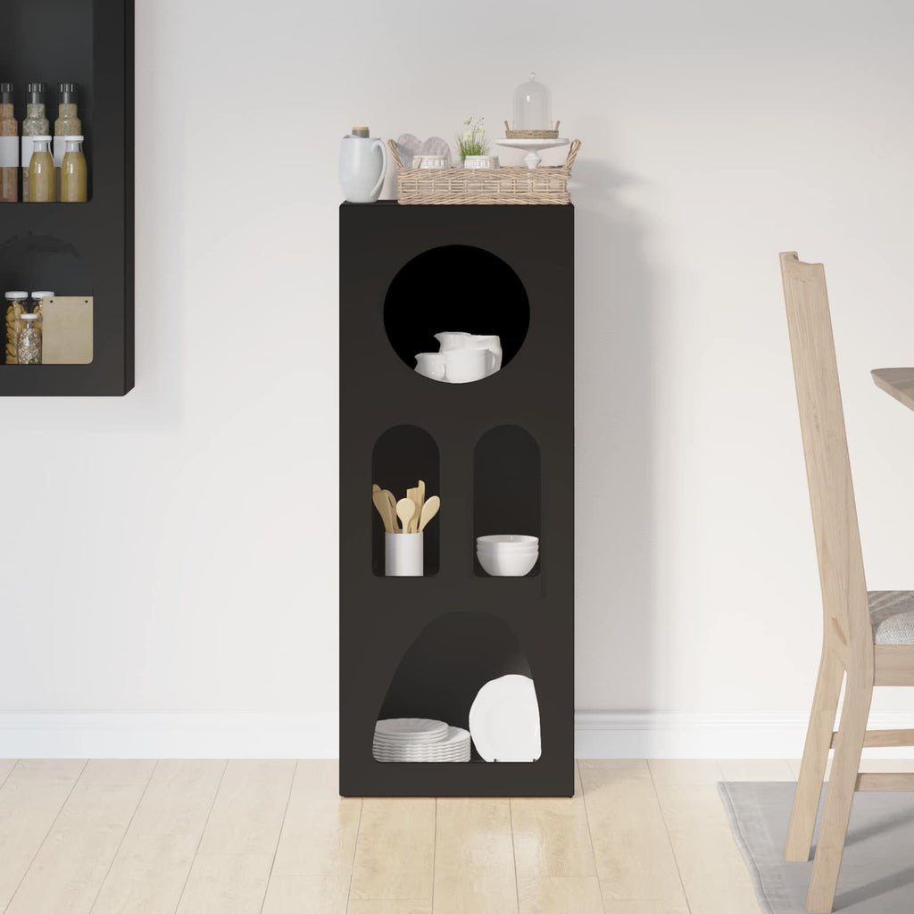 vidaXL Bufet Czarny 40 x 35 x 100.5 cm Materiał drewnopochodny