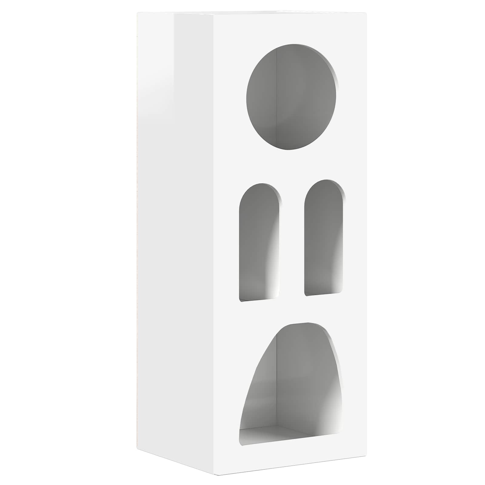 vidaXL Bufet Wysoki połysk biały 40 x 35 x 100.5 cm