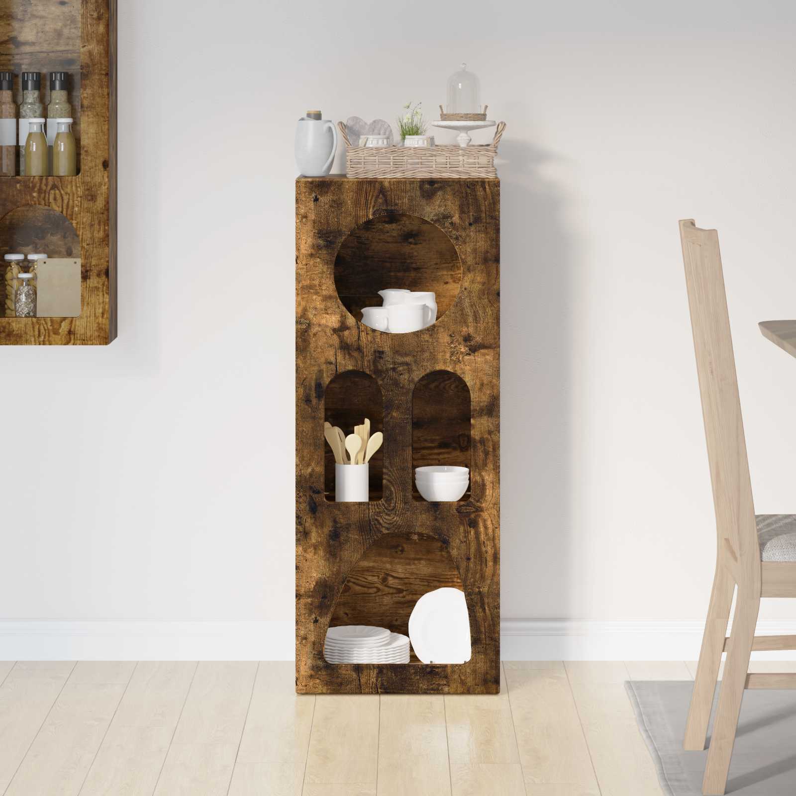 vidaXL Bufet Dąb wędzony 40 x 35 x 100.5 cm Materiał drewnopochodny