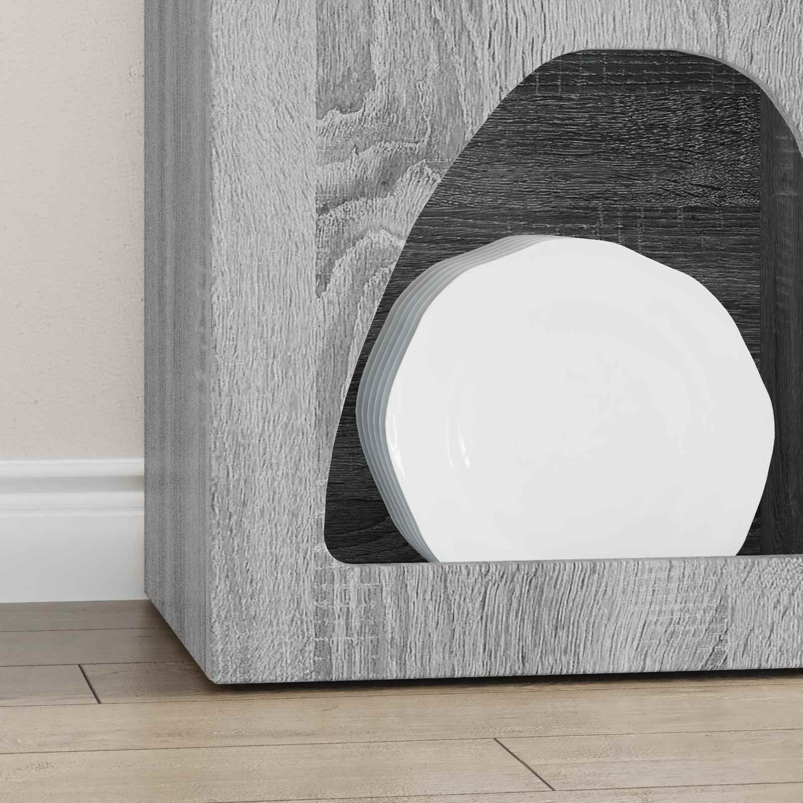 vidaXL Bufet Szary Sonoma 40 x 35 x 100.5 cm Materiał drewnopochodny