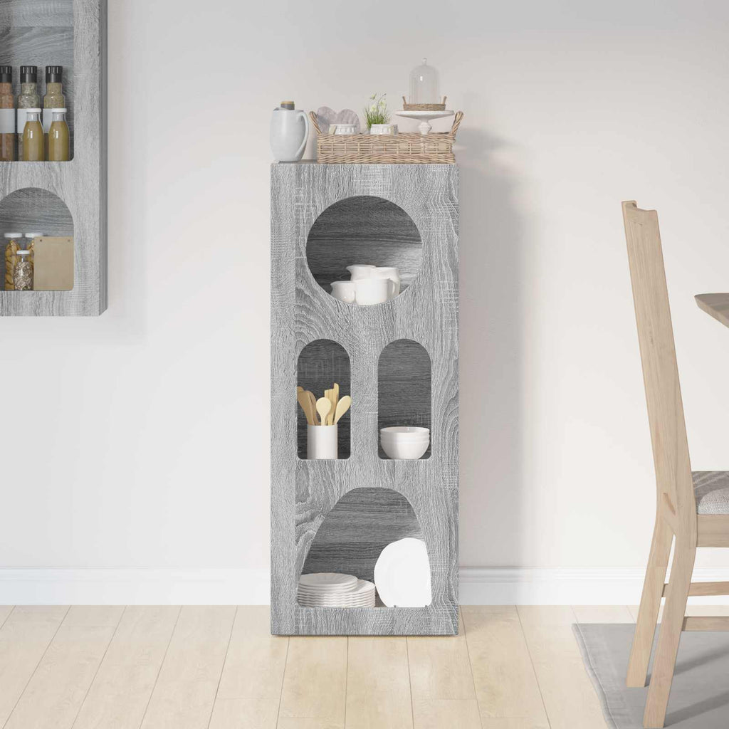vidaXL Bufet Szary Sonoma 40 x 35 x 100.5 cm Materiał drewnopochodny