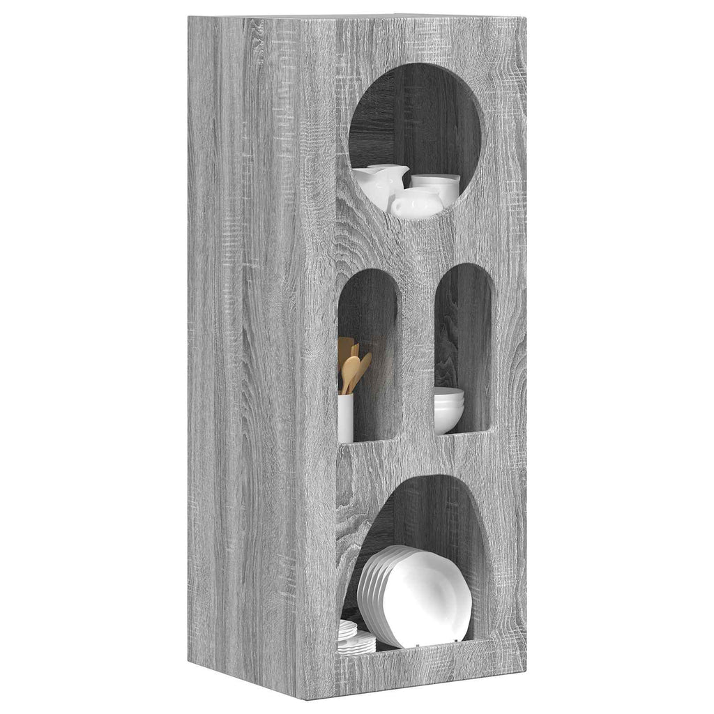 vidaXL Bufet Szary Sonoma 40 x 35 x 100.5 cm Materiał drewnopochodny