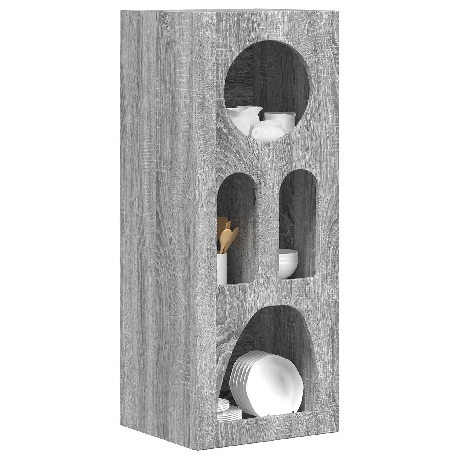 vidaXL Bufet Szary Sonoma 40 x 35 x 100.5 cm Materiał drewnopochodny