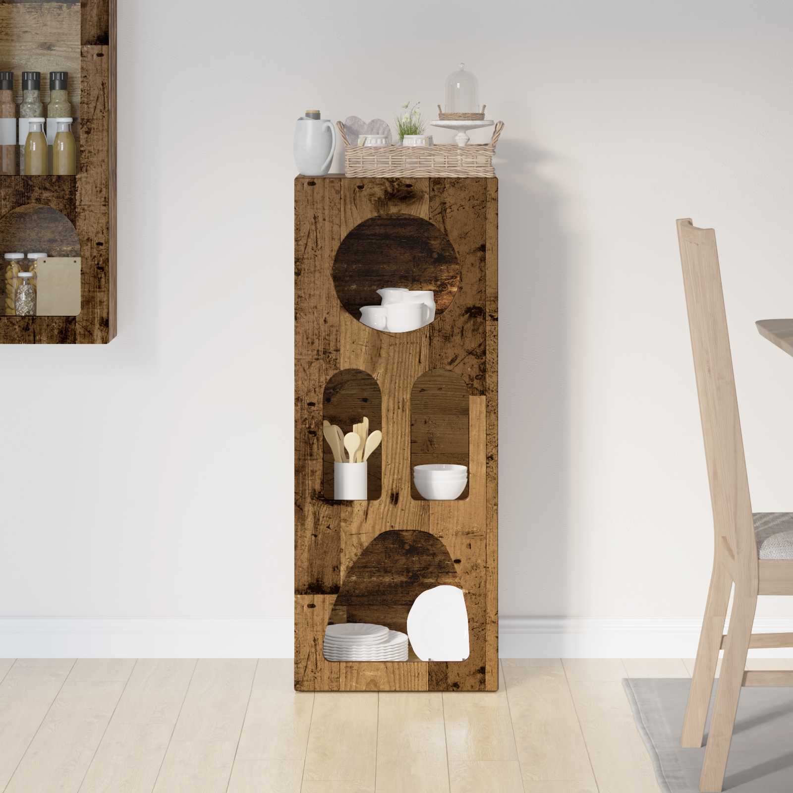 vidaXL Bufet Stare drewno 40 x 35 x 100.5 cm Materiał drewnopochodny