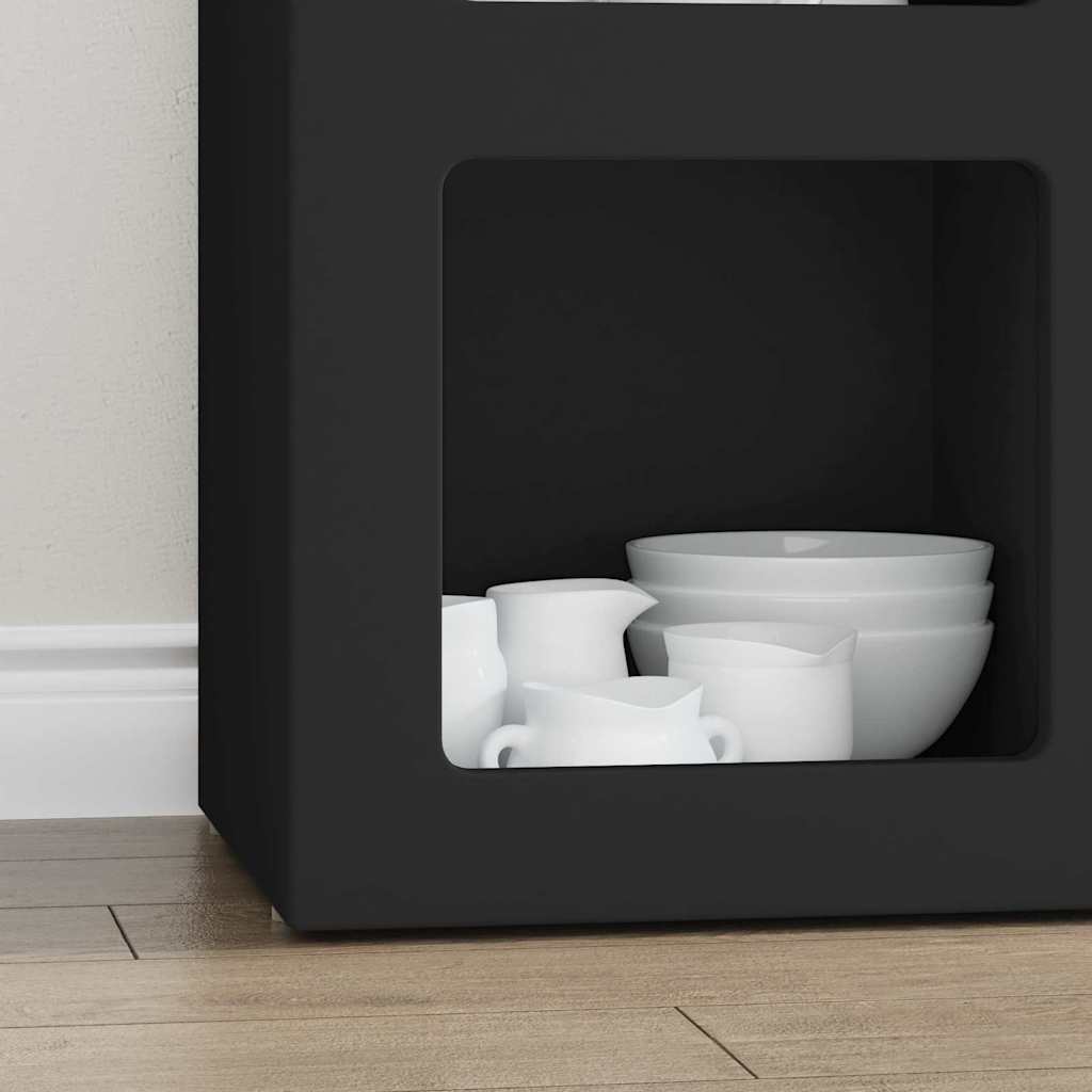 vidaXL Bufet Czarny 59 x 35 x 80.5 cm Materiał drewnopochodny