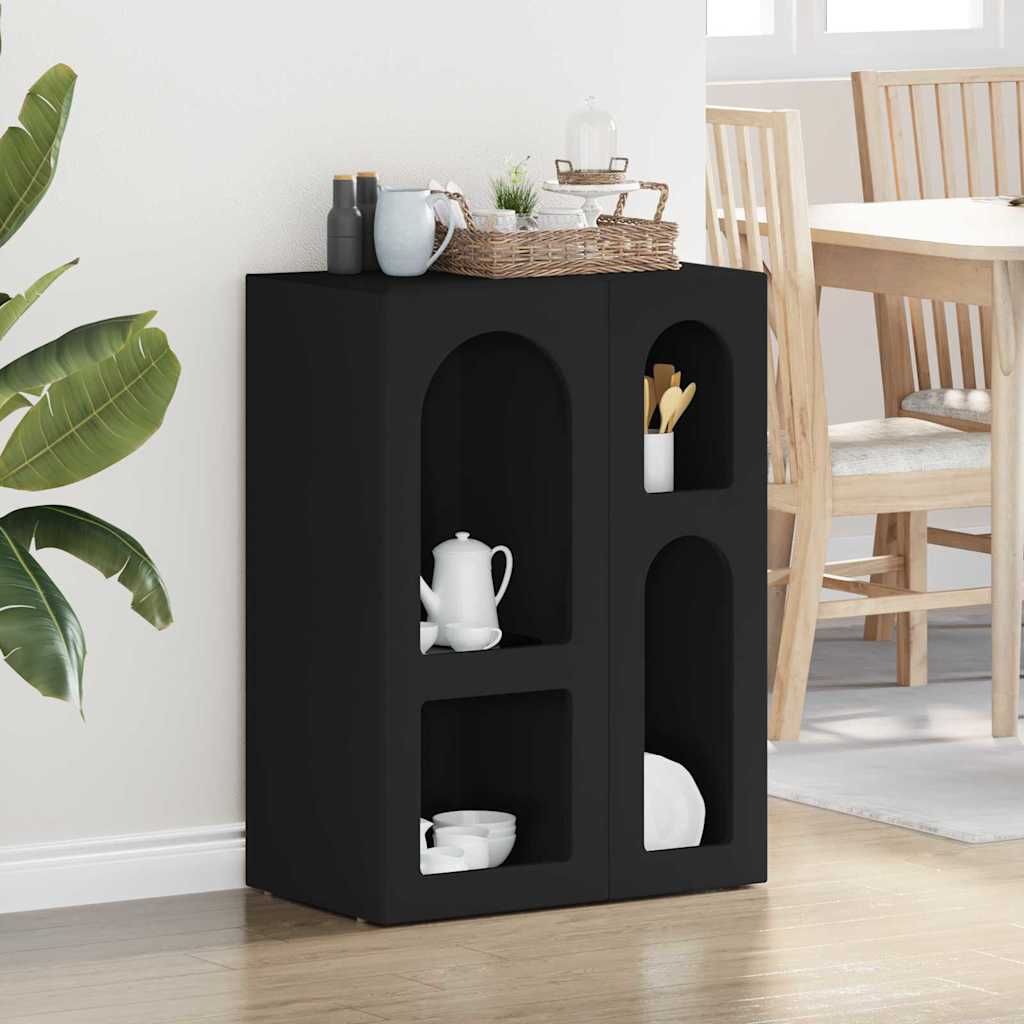 vidaXL Bufet Czarny 59 x 35 x 80.5 cm Materiał drewnopochodny