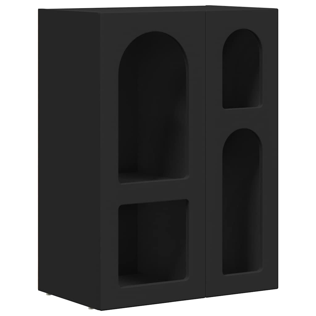 vidaXL Bufet Czarny 59 x 35 x 80.5 cm Materiał drewnopochodny