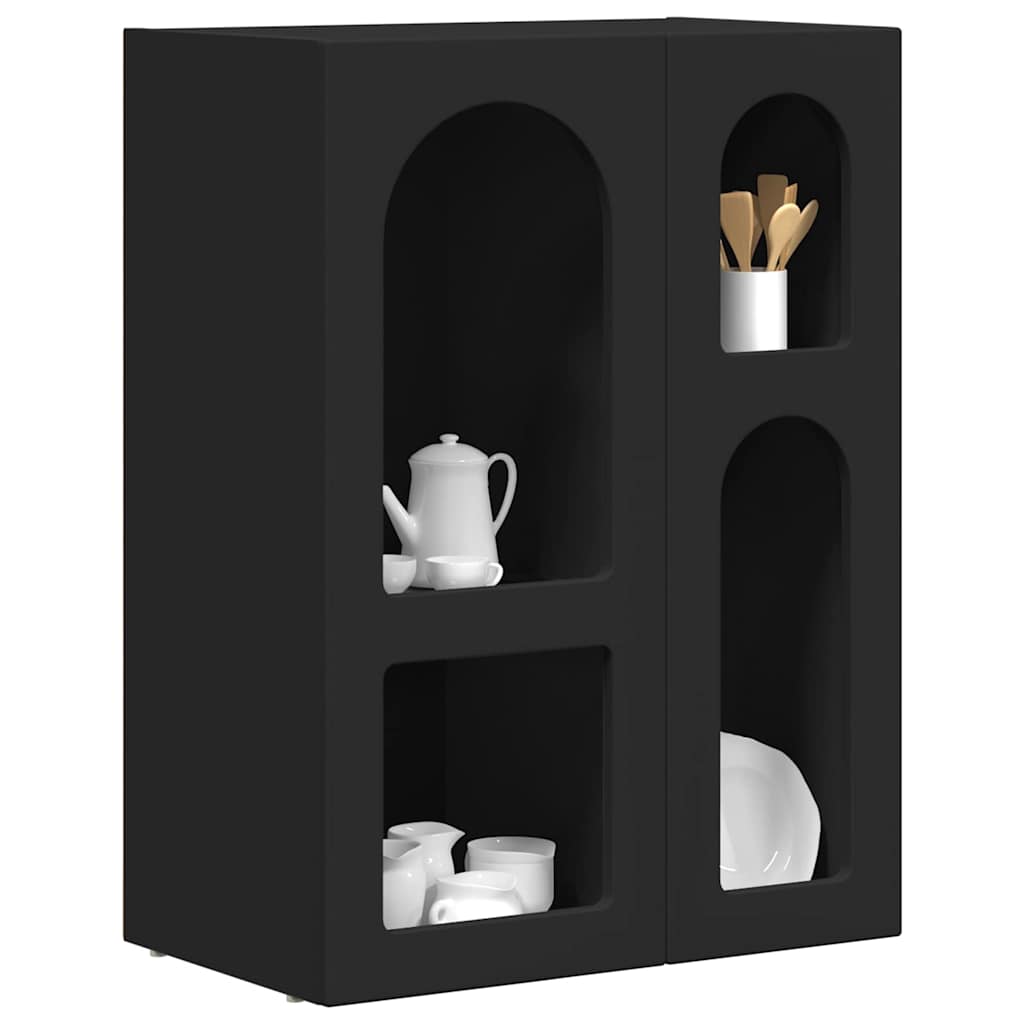 vidaXL Bufet Czarny 59 x 35 x 80.5 cm Materiał drewnopochodny