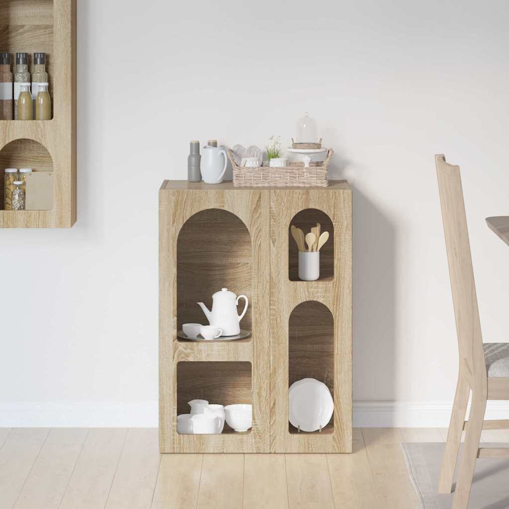 vidaXL Bufet Dąb Sonoma 59 x 35 x 80.5 cm Materiał drewnopochodny