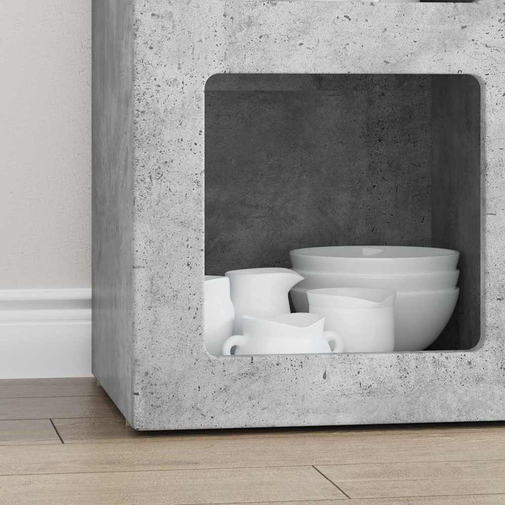 vidaXL Bufet Betonowy szary 59 x 35 x 80.5 cm Materiał drewnopochodny