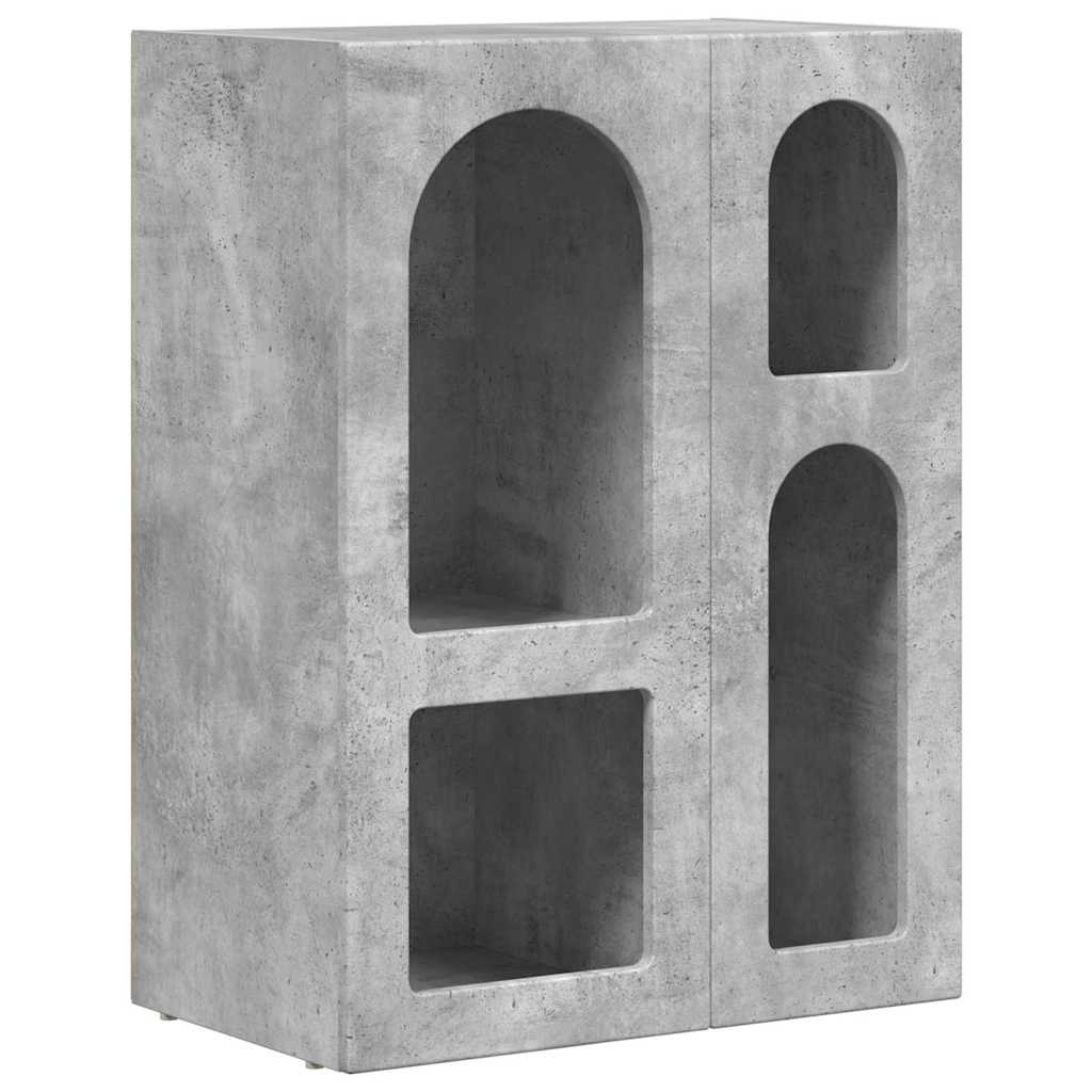 vidaXL Bufet Betonowy szary 59 x 35 x 80.5 cm Materiał drewnopochodny