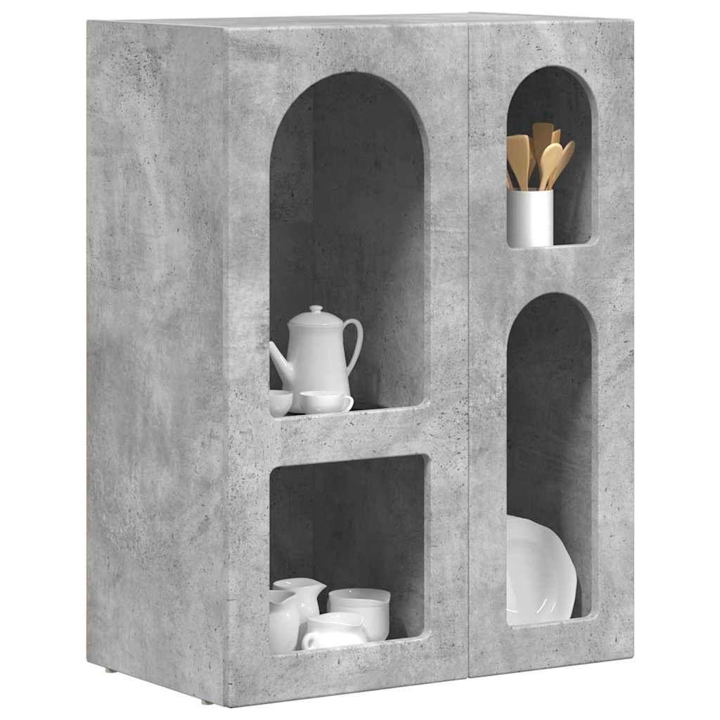 vidaXL Bufet Betonowy szary 59 x 35 x 80.5 cm Materiał drewnopochodny