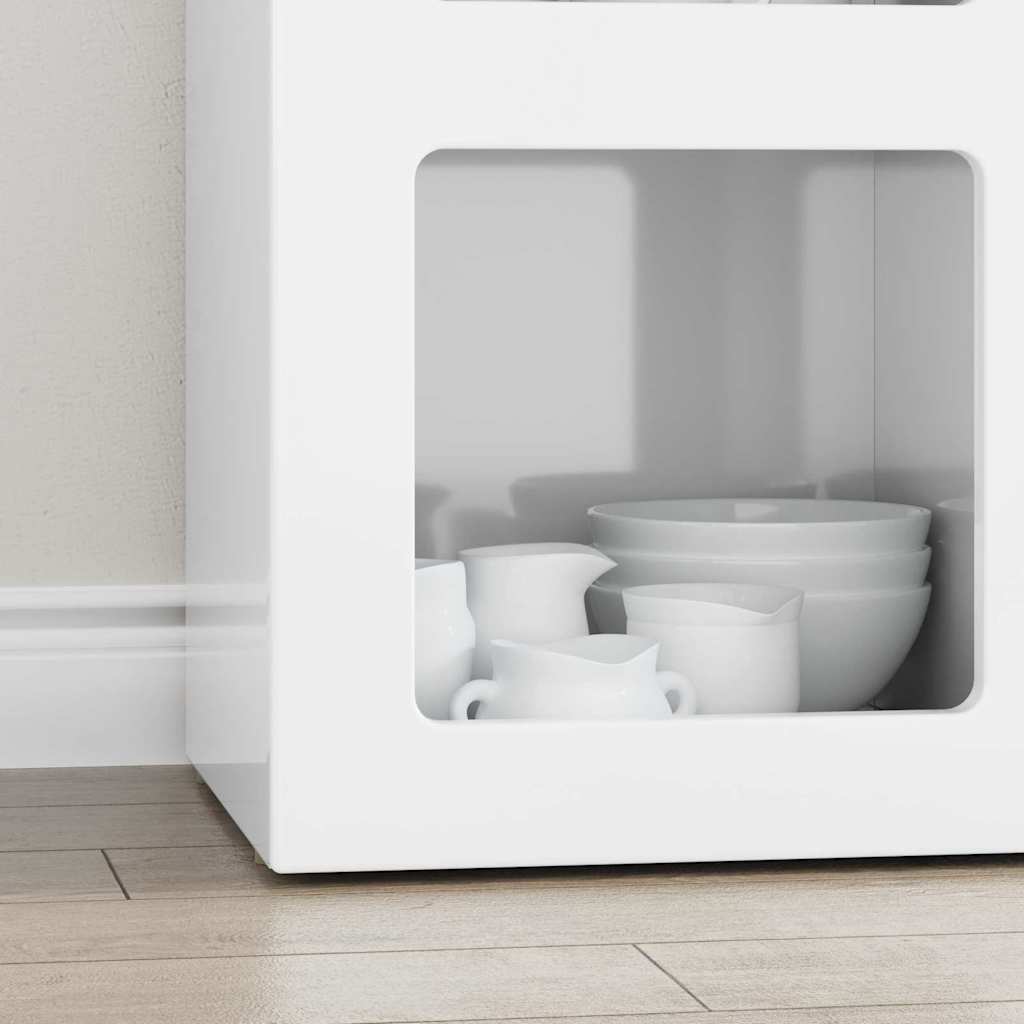 vidaXL Bufet Wysoki połysk biały 59 x 35 x 80.5 cm
