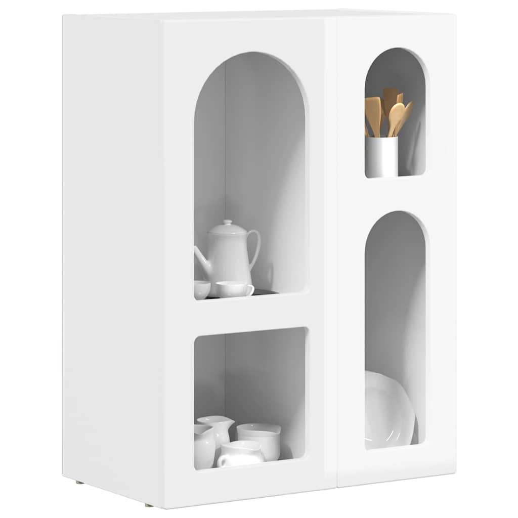 vidaXL Bufet ELST Wysoki połysk biały 59 x 35 x 80.5 cm