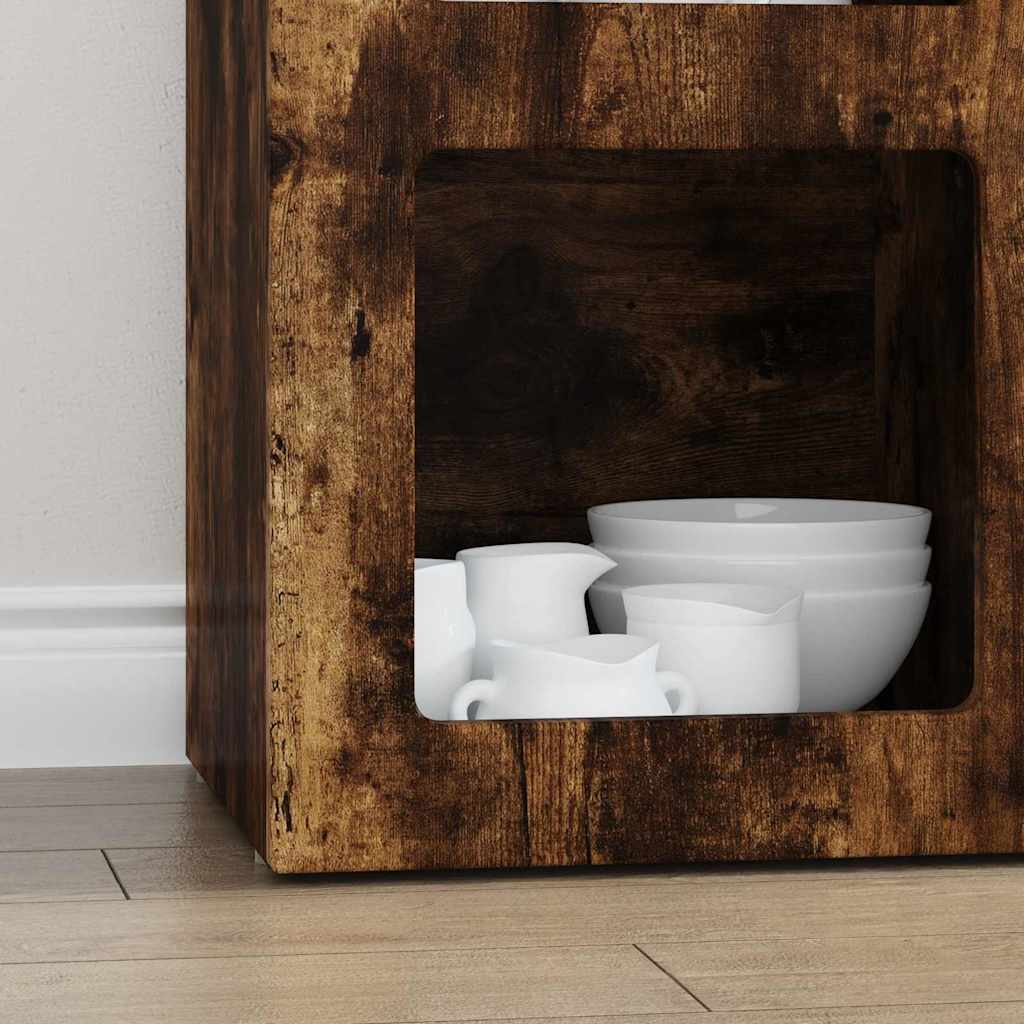 vidaXL Bufet Dąb wędzony 59 x 35 x 80.5 cm Materiał drewnopochodny