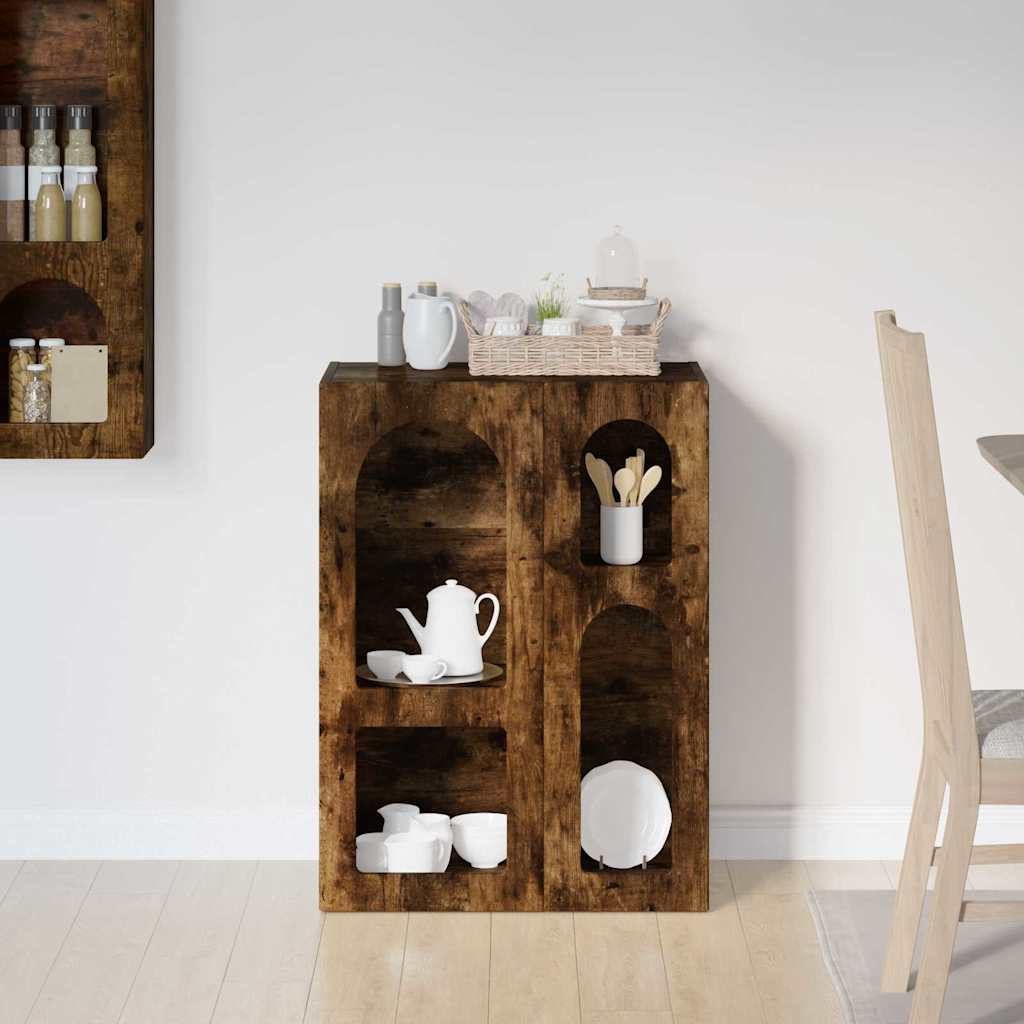 vidaXL Bufet Dąb wędzony 59 x 35 x 80.5 cm Materiał drewnopochodny