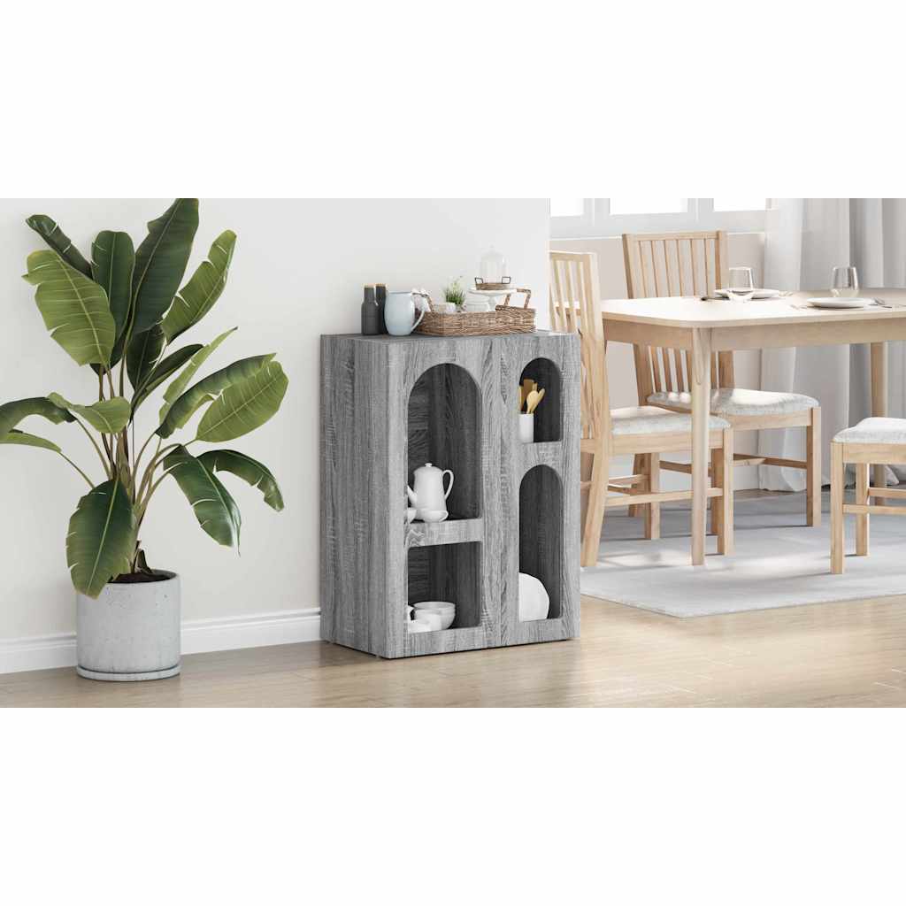 vidaXL Bufet ELST Szary Sonoma 59 x 35 x 80.5 cm Drewno inżynieryjne