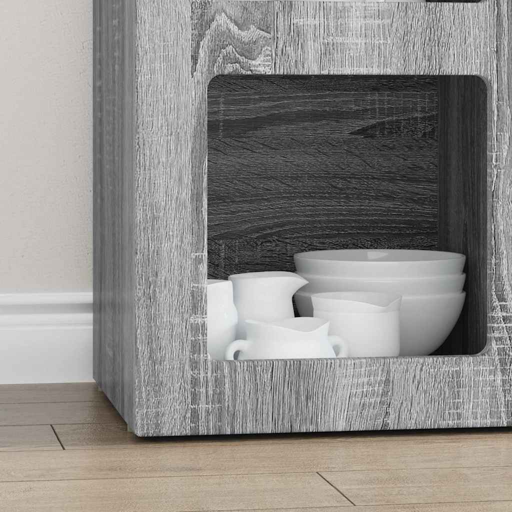 vidaXL Bufet Szary Sonoma 59 x 35 x 80.5 cm Materiał drewnopochodny