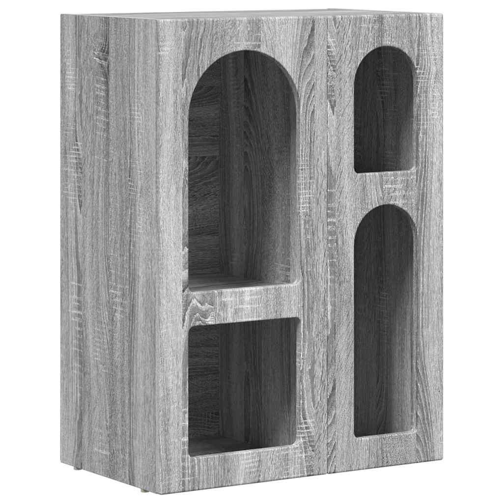 vidaXL Bufet Szary Sonoma 59 x 35 x 80.5 cm Materiał drewnopochodny