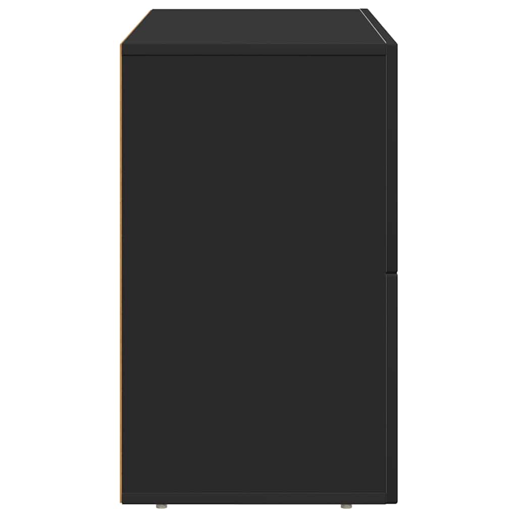 vidaXL Bufet Czarny 80,5 x 35 x 59 cm Materiał drewnopochodny