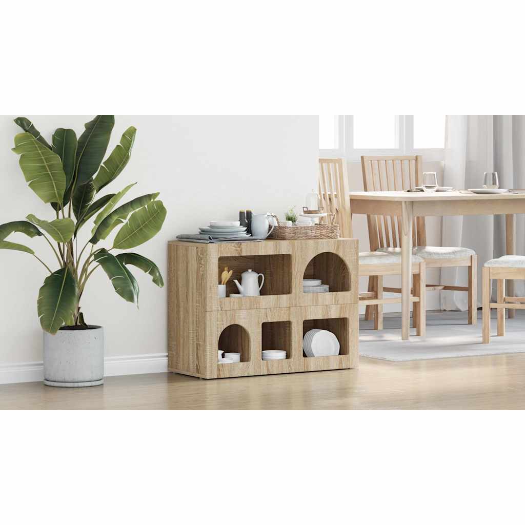 vidaXL Bufet ELST Dąb Sonoma 80,5 x 35 x 59 cm Drewno inżynieryjne