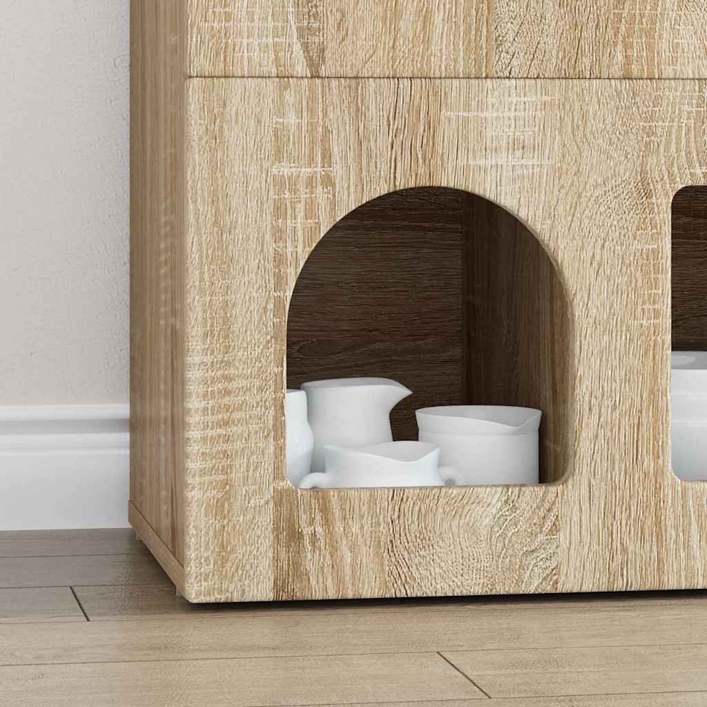 vidaXL Bufet Dąb Sonoma 80,5 x 35 x 59 cm Materiał drewnopochodny