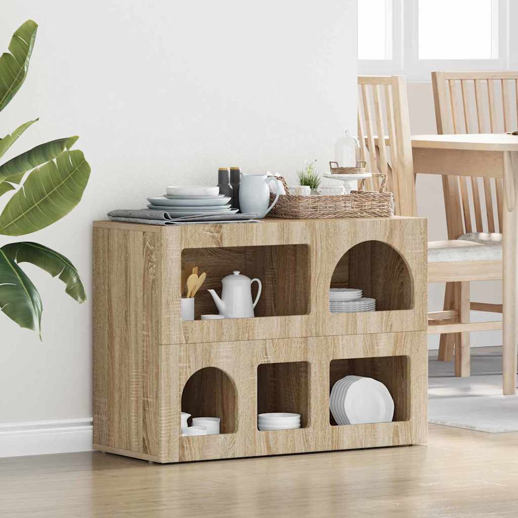 vidaXL Bufet Dąb Sonoma 80,5 x 35 x 59 cm Materiał drewnopochodny