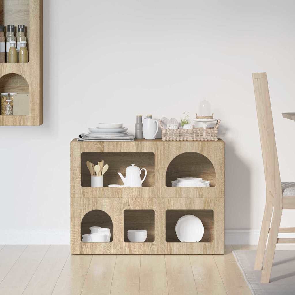 vidaXL Bufet Dąb Sonoma 80,5 x 35 x 59 cm Materiał drewnopochodny
