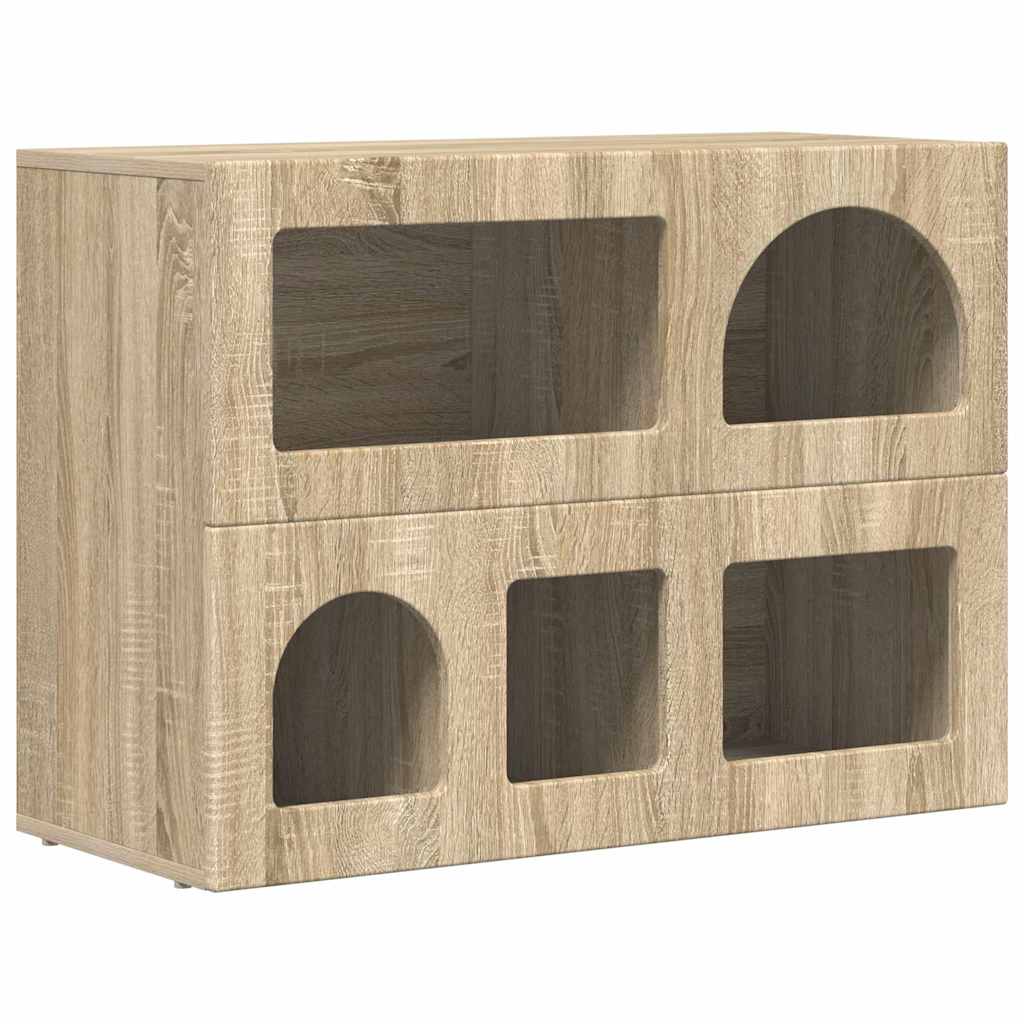 vidaXL Bufet Dąb Sonoma 80,5 x 35 x 59 cm Materiał drewnopochodny