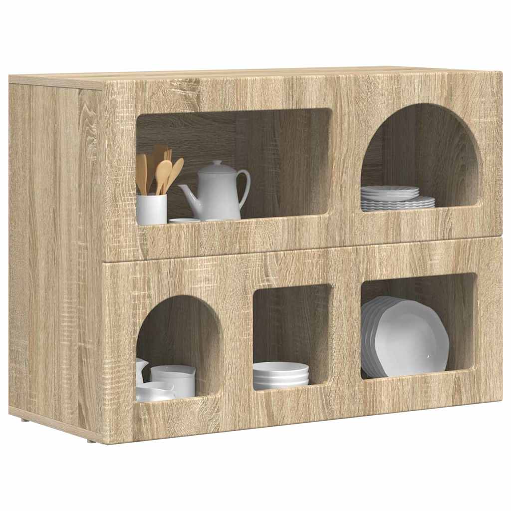vidaXL Bufet Dąb Sonoma 80,5 x 35 x 59 cm Materiał drewnopochodny