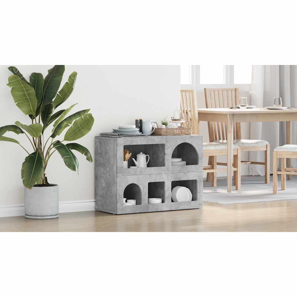 vidaXL Bufet ELST Betonowy szary 80,5 x 35 x 59 cm Drewno inżynieryjne
