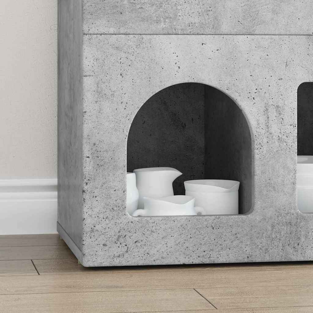 vidaXL Bufet Betonowy szary 80,5 x 35 x 59 cm Materiał drewnopochodny