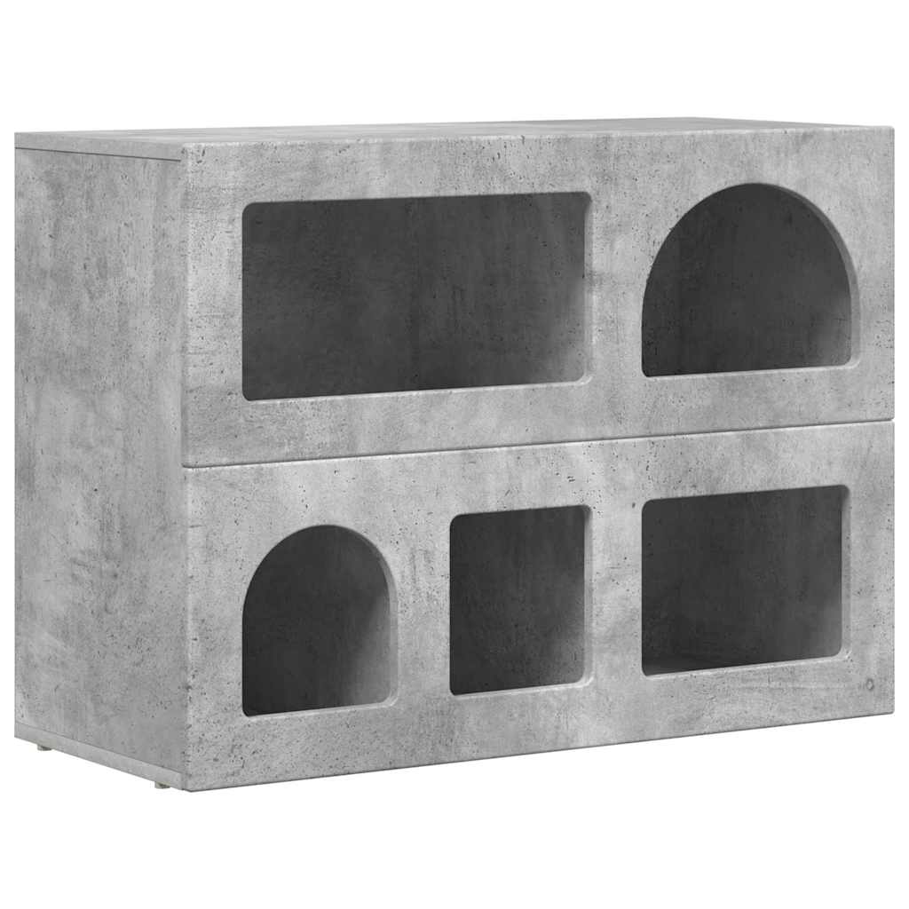 vidaXL Bufet Betonowy szary 80,5 x 35 x 59 cm Materiał drewnopochodny