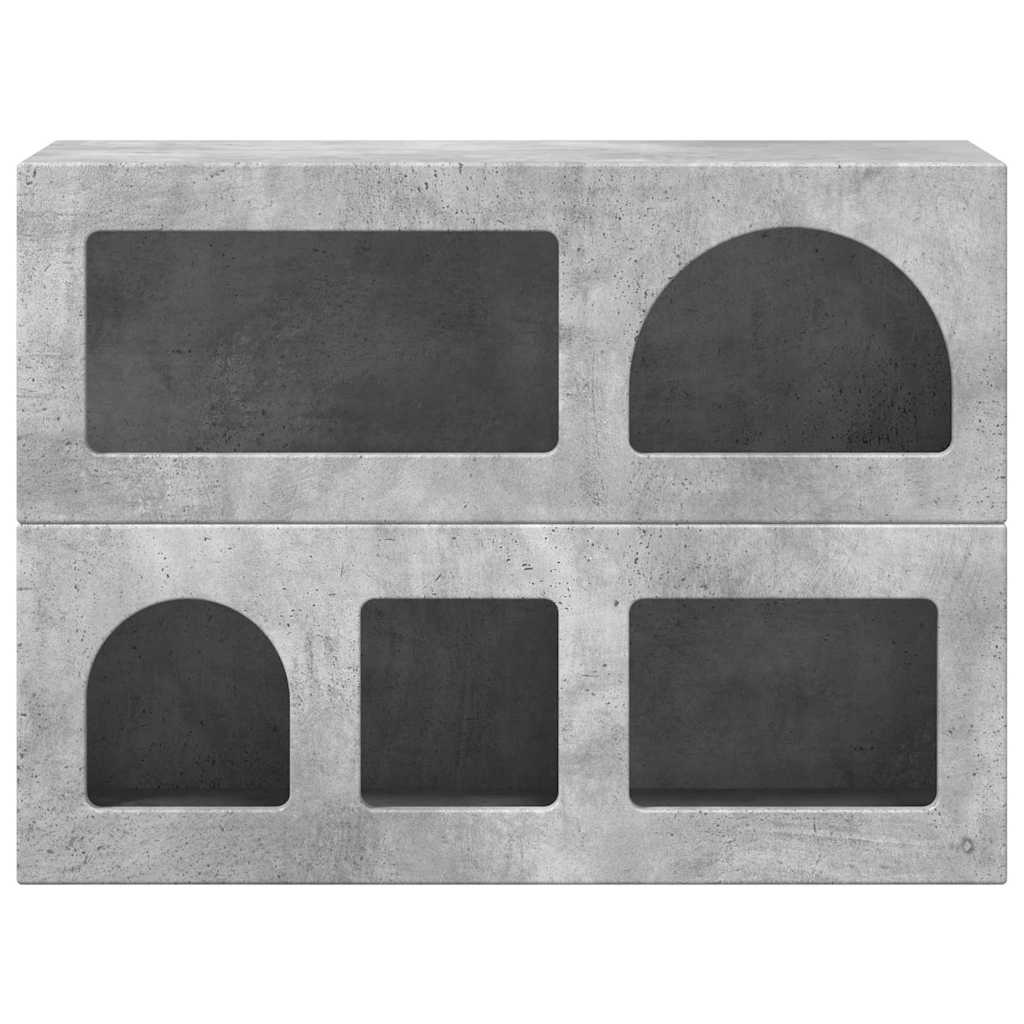 vidaXL Bufet Betonowy szary 80,5 x 35 x 59 cm Materiał drewnopochodny