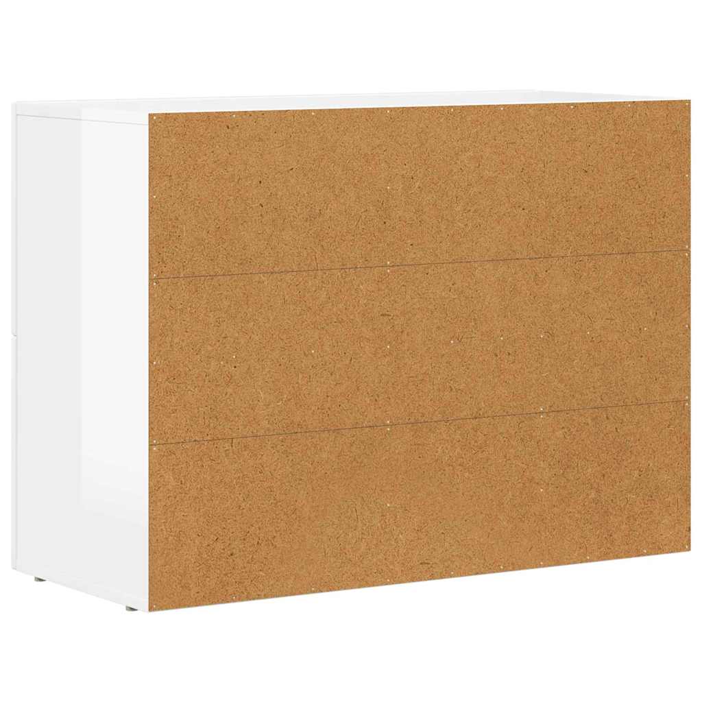 vidaXL Bufet Wysoki połysk biały 80,5 x 35 x 59 cm