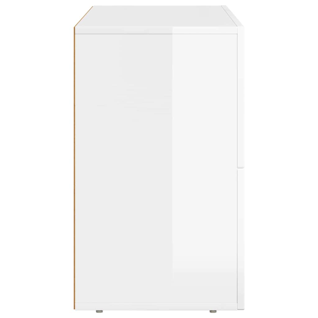 vidaXL Bufet Wysoki połysk biały 80,5 x 35 x 59 cm