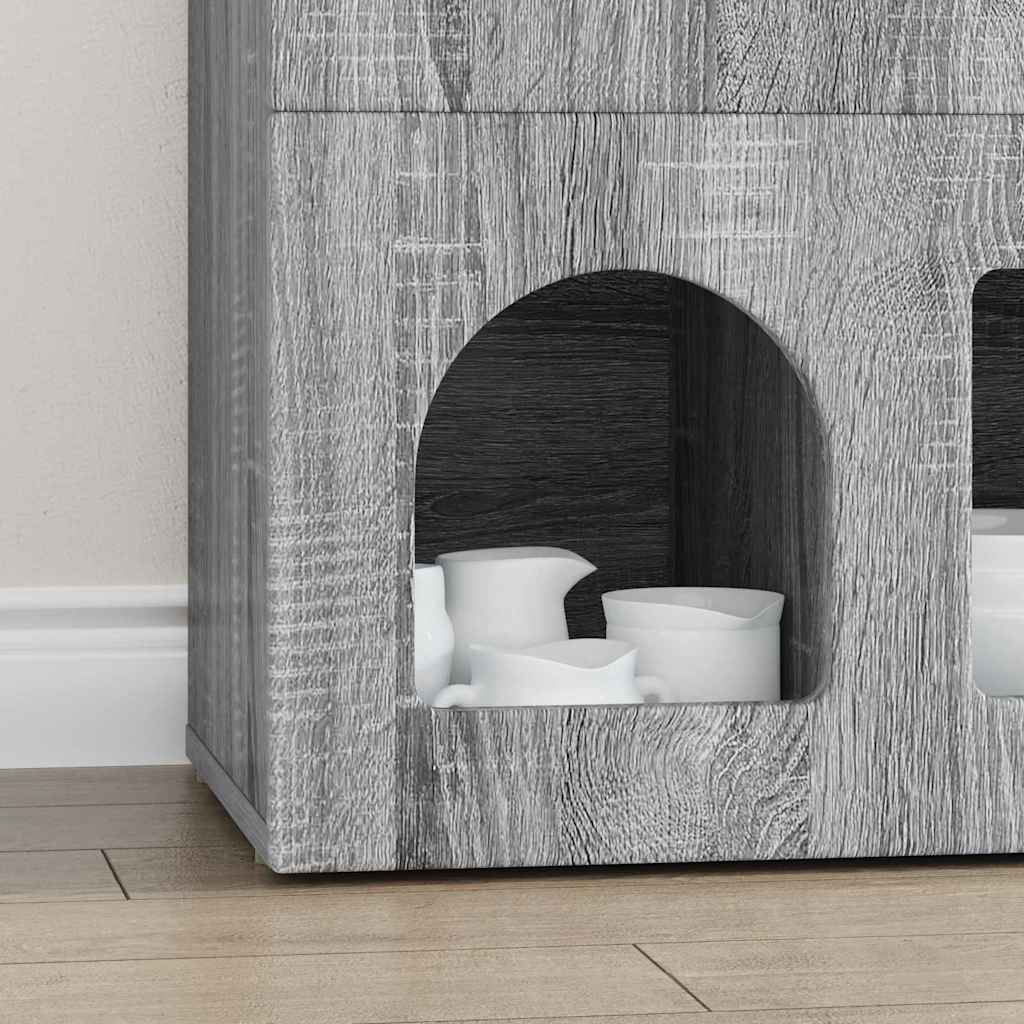 vidaXL Bufet Szary Sonoma 80,5 x 35 x 59 cm Materiał drewnopochodny