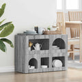 vidaXL Bufet Szary Sonoma 80,5 x 35 x 59 cm Materiał drewnopochodny