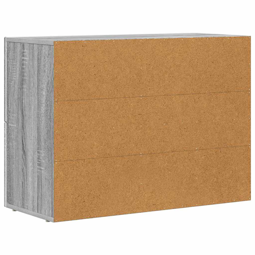 vidaXL Bufet Szary Sonoma 80,5 x 35 x 59 cm Materiał drewnopochodny
